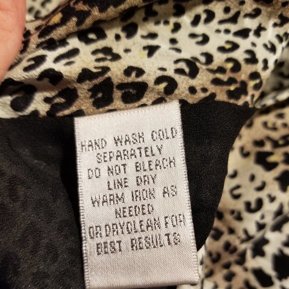 NEW animal print  silk Worthington hi-low skirt M - Picture 5 of 6